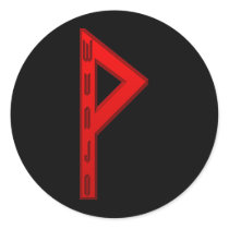 Wunjo Rune red Sticker