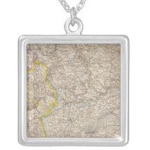 Wurttemberg, Bayern Atlas Map of Germany Necklaces