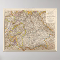 Wurttemberg, Bayern Atlas Map of Germany