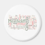 Wuthering Heights Word Cloud Fridge Magnet