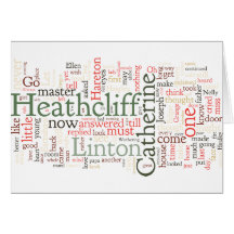Wuthering Heights Word Cloud Greeting Card