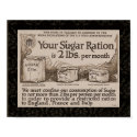 "WW1 Sugar Ration" posters