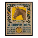 WW1 VINTAGE ARMY Vet. Corps POSTER posters by RanchLady WW1 VINTAGE ARMY Vet. Corps POSTER posters