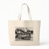 WW2 Airplane and Crew: 1940s Canvas Bags