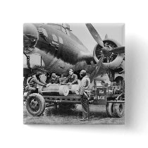 WW2 Airplane and Crew: 1940s Buttons