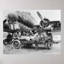 WW2 Airplane and Crew: 1940s Posters