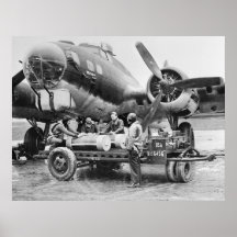 WW2 Airplane and Crew: 1940s Posters