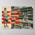 WW2 American Communism Poster- "Rationing..."