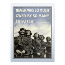 WW2 Churchill Quotation Military Veterans Poster