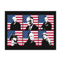 WW2 Heroes and the American Flag postcards