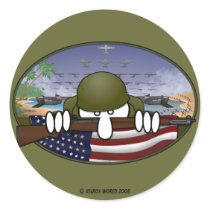 WW2 Kilroy Sticker by kilroyworld WW2 Kilroy Sticker