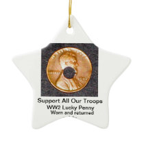 WW2 Lucky Penny Ornament (MANY SHAPES, NOT STAR)