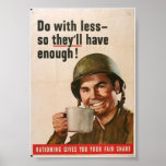 WW2 Rationing-"Do with less..." Print