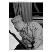 WW2 Soldier Napping, 1943 Greeting Cards