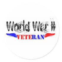 WW2 veteran Round Sticker