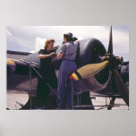 WW2 Women Airplane Mechanics Poster