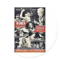 Ww2 Women Round Stickers