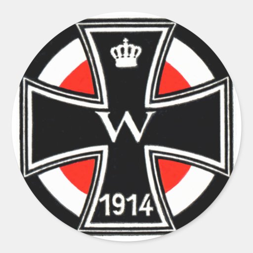 WWI Iron Cross Classic Round Sticker Zazzle