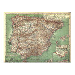 WWI Map of Spain and Portugal Print