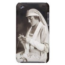 WWI Nurse knitting Sweater iPod Touch Case-Mate Case