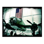 WWII Airplane American Flag Patriotic Postcards