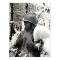 WWII American Soldier in Bastogne postcards