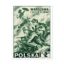 WWII Defenders of Warsaw Postcard