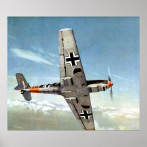 WWII German ME-109 in flight. Posters
