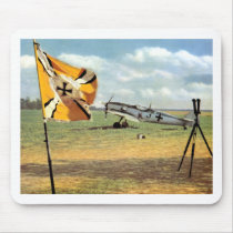 WWII Luftwaffe Airbase + German ME-109 Mousepads