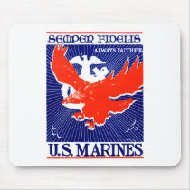 WWII Marine Corps Poster Mouse Pad