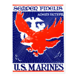 WWII Marine Corps Poster Postcard