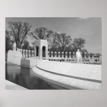 WWII Memorial b&w Poster