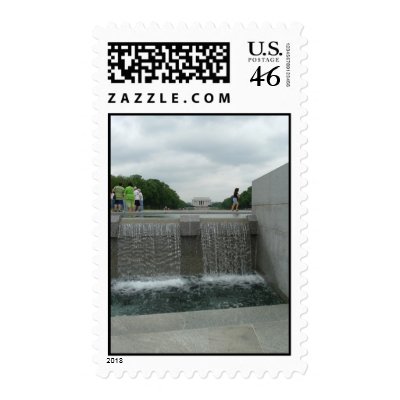 WWII Memorial/Lincoln Memorial Postage Stamp by ryanraab