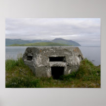 WWII Pillbox in Dutch Harbor, Alaska Print