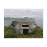 WWII Pillbox on the beach, Dutch Harbor, AK Postcards