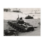 WWII Russian and German Tanks Postcard