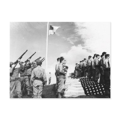WWII Salute to Fallen Soldiers Postcard by zipflmeister