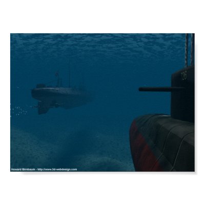WWII Sub Battle Print by Howard_Birnbaum