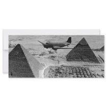 WWII Transport Planes Flying Over Pyramids Rack Cards