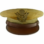 WWII US Army Captain's Hat Sculpture Photo Cut Outs