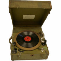 WWII US Army Phonograph Sculpture Acrylic Cut Out