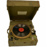 WWII US Army Phonograph Sculpture Acrylic Cut Out