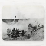 WWII US Marine truck mounted rockets, Iwo Jima mousepads
