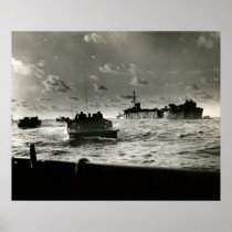 WWII US Marines assault Iwo Jima Posters