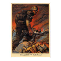 WWII USSR Soviet Propaganda 1942 Poster