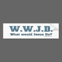 WWJD Bumperstickers by ironydesign WWJD Bumperstickers