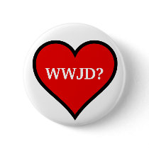 WWJD Heart buttons