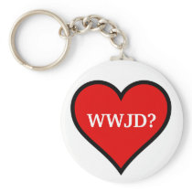 WWJD heart keychains