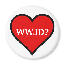 WWJD Heart magnets