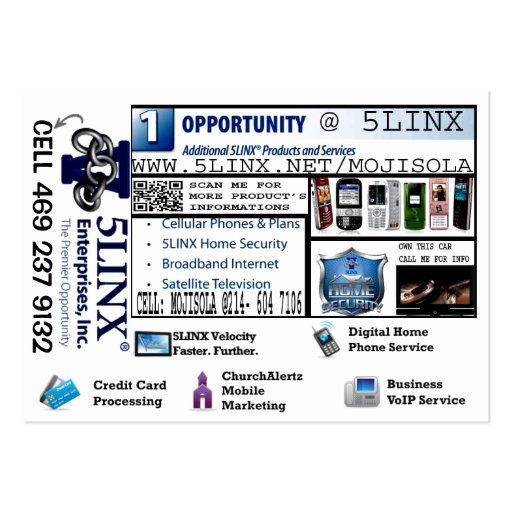 WWW.5LINX.NET/L533845 @ BE YOUR OWN BOSS BUSINESS CARD TEMPLATE (back side)
